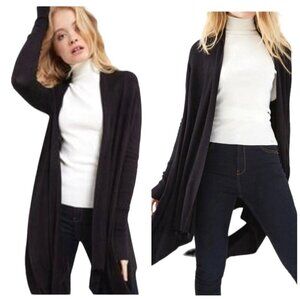 Ted Baker London Charcoal Gray Kristo Waterfall Asymmetric Cardigan Sweater 8‎